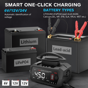 <span class=keywords><strong>Chargeur</strong></span> de <span class=keywords><strong>batterie</strong></span> intelligent HTRC 45A/18A/10A, entrée AC <span class=keywords><strong>6V</strong></span>/<span class=keywords><strong>12V</strong></span>/24V, PC ignifuge, pour voiture/moto, Lifepo4, plomb-acide, AGM, GEL, PB, lithium - Product Image 6