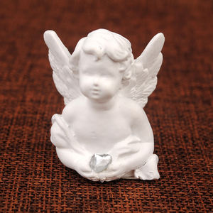 Handmade Resin Praying <strong>Cherub</strong> Baby Wing <strong>Statue</strong> Christmas Poly Angel - Product Image 5