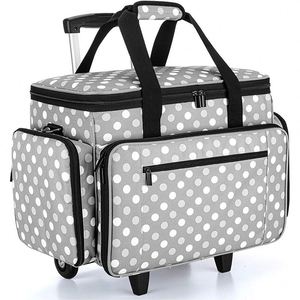 Free Sample <b>Sewing</b> Machine Carrying <b>Case</b> with Zipers Rolling <b>Sewing</b> Machine Bag Compatible Most Standard Brother, Singer - Product Image 1