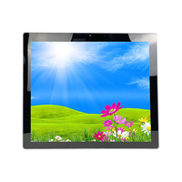 Bezel Tipis IP65 19 Inci Rasio 5:4 Peredupan Otomatis 1000 Nits Monitor Kecerahan Tinggi Input VGA HD BNC untuk Konsol Robot