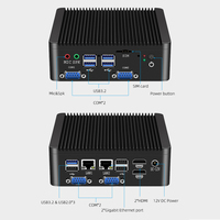 Mini PC industriel 3G/4G LTE IOT Intel Celeron J4125 Dual Nic RJ45 RS232/RS485 COM Dual 4K Fanless Computer Windows 11 Pro 8xUSB