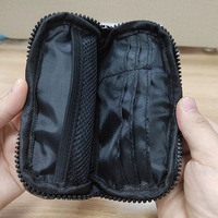 Portefeuille de voyage compact en nylon avec porte-cartes, pochette à monnaie zippée, porte-clés, fenêtre d'identification, unisexe, pince à billets et porte-monnaie