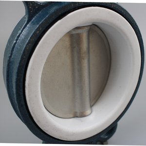 Vanne papillon à disque en fonte ductile, acier inoxydable, AWWA ISO DIN, manuelle, revêtement PTFE, haute température, pour eau et huile, JRVAL - Product Image 4