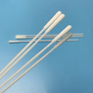 Nylon Flocked Oral nasopyngeal Swab mulut contoh air liur koleksi stik penyeka