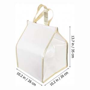 Bolsa Térmica para Pastel Blanca, Forro de Papel de Aluminio, Ecológica, Reutilizable, Venta al por Mayor en China, Bolsa Térmica para Almuerzo - Product Image 2