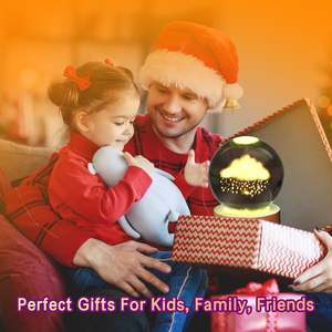 Venta al por Mayor de Lámparas Nocturnas Modernas RGB de 7 Colores, Adorno de Bola de Cristal 3D, Pequeña Lámpara Luminosa con Batería - Product Image 5