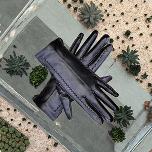 Gants d'hiver en cuir de mouton pour femme, design premium, longueur poignet, doublure en cachemire importée, détection des aiguilles, décontractés pour le quotidien - Product Image 3