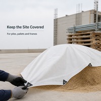 Patches d'angle renforcés en PVC blanc avec œillets métalliques pour bâche enduite pour la couverture de chantier