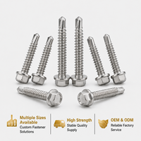Sekrup Baja Galvanis Stainless Steel OEM J&P C1022 2026 untuk Furnitur, Sekrup Tornillo Vis Self Tapping untuk Pengeboran Kayu, Sekrup Flens Kepala Heksagonal untuk Drywall