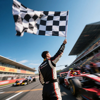 3x5ft Noir Blanc Racing Checkered Flags Canvas Header Double Couture en Polyester avec Oeillets en Laiton Imperméable Durable