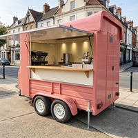 Remorque de bar à café entièrement équipée, chariot à boissons mobile, kiosque à boissons personnalisé, service de bière et de vin, camion de restauration en acier inoxydable