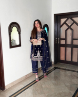 Eid & Ramadan spécial personnalisable pakistanais droite Kurta pantalon Salwar Kameez tenue traditionnelle indienne pour les femmes Readymade
