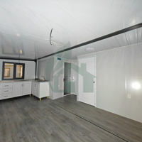Maison préfabriquée 2-3 chambres, maison modulaire préfabriquée, petite maison temporaire, maison conteneur portable extensible 20ft 40ft, utilisation bureau