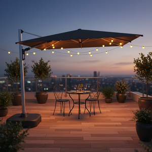 <span class=keywords><strong>Parasol</strong></span> <span class=keywords><strong>de</strong></span> terrasse cantilever robuste en aluminium avec système <span class=keywords><strong>de</strong></span> manivelle en fonte <span class=keywords><strong>pour</strong></span> projets hôteliers et <span class=keywords><strong>de</strong></span> complexes hôteliers - Product Image 1