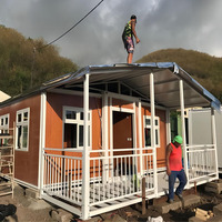 Casa Container Prefabbricata di Lusso Espandibile a Due o Tre Camere da Letto, Pieghevole e Portatile, 40 Piedi, con Doppia Ala, per Hotel