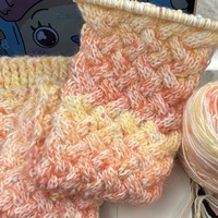 Gradient Rainbow Candy Color Metallic/Cotton Blended Yarn Handmade DIY Knitted Scarf for Men and Women