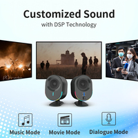 Nuevo Altavoz para Juegos de Computadora de Escritorio Mini con Iluminación RGB Dinámica Blanca, Modo Dual para Teléfono Móvil y Computadora 5.3