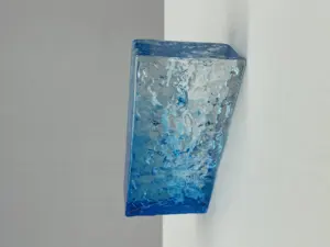 Rampa de tijolo de cristal gradiente de fundição quente personalizada, bloco de vidro de cor sólida, dimensões 200*100*50mm