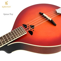 Mandoline de style A de 30 pouces, corps plein, table en épicéa, finition mate, instrument professionnel pour étudiants et débutants, personnalisable en usine, vente en gros