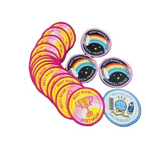 Bespoke Fabric Embroidered Patch <b>Label</b> Sew on Garment Sports Custom Logo Printed Woven Cloth Badges for Clothing - Product Image 1