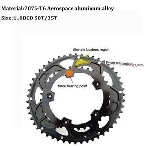Escargot 110BCD plateau vtt vélo de route plaque de roue à chaîne Double ovale vélo 50T/35T anneau de chaîne 9-11S pièces de vélo ultra-légères - Product Image 4