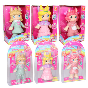 Jouet anti-stress extensible à presser, poupée princesse en plastique souple, modèle petite fille avec articulations mobiles - Product Image 1
