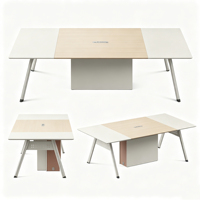 La table de réunion de style minimaliste convient à 4 à 6 personnes.