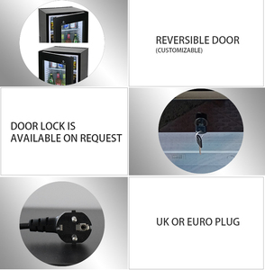 30L Modern Mini Bar Hotel No Compressor Absorption Transparent Door <b>Fridge</b> With Led Light Modern Design Stylish Glass Door With - Product Image 3