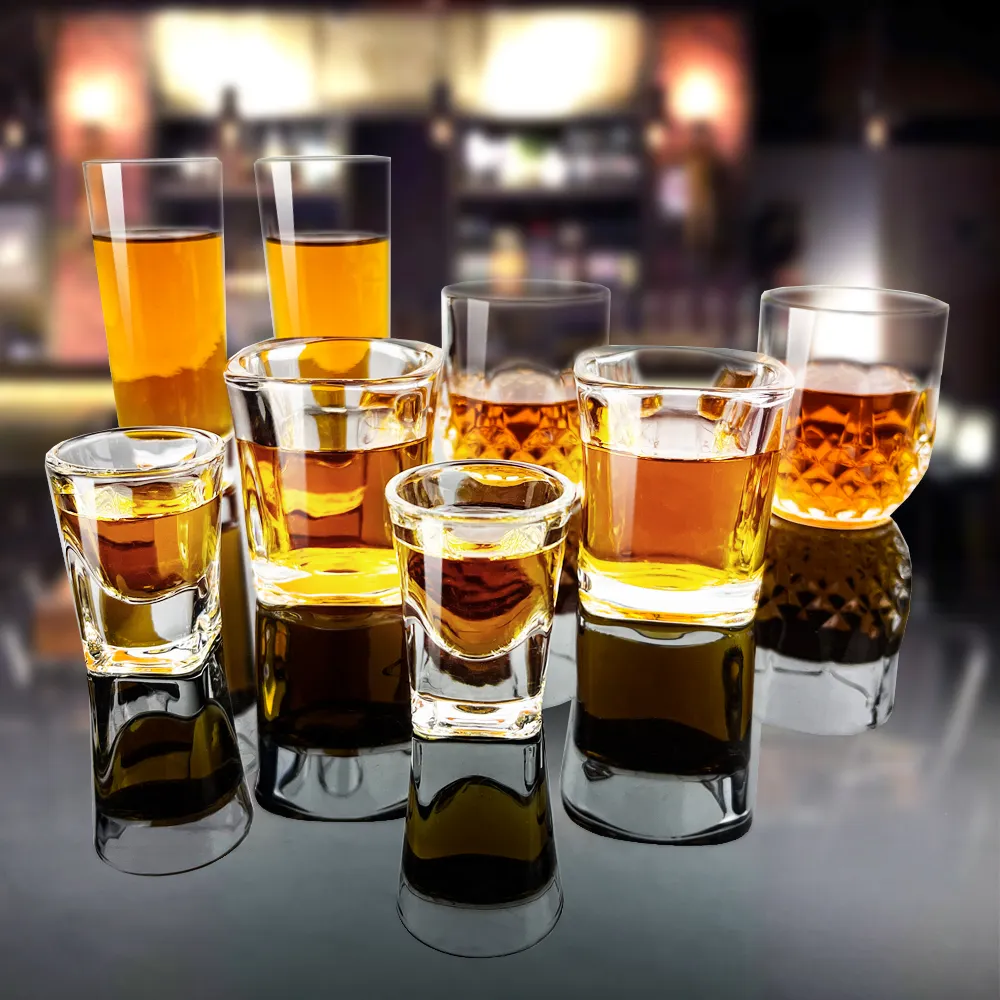 Benutzer definiertes Logo 3,5 Unzen 2 Unzen 0,5 Unzen Glas Tasse Tequila Whisky Schnaps gläser