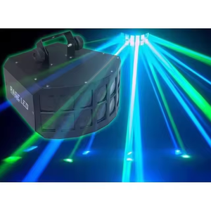 Luz Láser Doble Derby LED DMX HUINENG con Atenuador de Rango Completo y Efectos Estroboscópicos Variables para Discotecas, Fiestas y Escenarios - Product Image 5