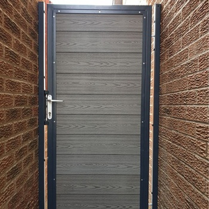 USA Stylish Garden Trellis <strong>Gate</strong> Plastic Composite Wood Grain Embossed <strong>Wooden</strong> Panel Yard Fence <strong>Gate</strong> - Product Image 3