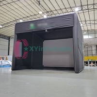 Tente de simulation de golf gonflable XYinflatable, design 3D gratuit, imperméable, en PVC, pour l'extérieur, pour studio de golf
