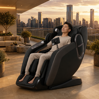 Sillón de Masaje de Gravedad Cero ZhouQi con Detección de Salud, Shiatsu, Airbag de Cuerpo Completo, Reclinable, Rodillo para Pantorrillas y Masaje de Pies para Bienestar en el Hogar