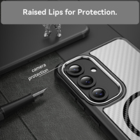 Nouvelle coque de téléphone portable en fibre de carbone ultra-fine et légère, design sportif magnétique antichoc, pour S25 S24 A16