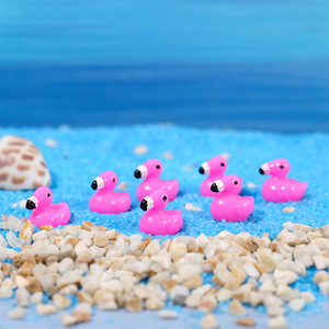 Nuevos flamencos micro paisaje DIY bonsái suculentos pequeños adornos artesanías de resina accesorios de paisaje artesanía de resina animal - Product Image 2