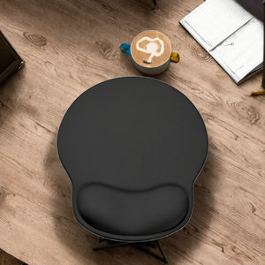 Ergonomic Silicone Mouse Pad Radiation Protection Cylindrical Shape 255x230x27mm Office Use Comfortable <b>Wrist</b> <b>Rest</b> Support - Product Image 4