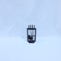 Ensemble d'outils de cheminée modernes Ripple en fer forgé, 5 pièces, pour intérieur/extérieur, avec porte-bûches, pique, pinces, balai et support pour pelle