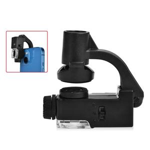 774-90x điện thoại di động Clip LED kính hiển vi in vải sứ kính hiển vi Kính lúp 90X - Product Image 1