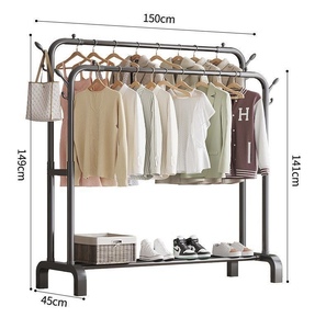 Tendedero de ropa de <span class=keywords><strong>metal</strong></span> para el hogar, tendedero de ropa para el suelo, tendedero de ropa simple para interiores - Product Image 2
