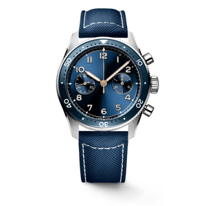 Reloj Deportivo Cronógrafo para Hombre, Caja de Acero Inoxidable, Correa de Lona, Marcadores Luminosos, Bisel Giratorio, Resistente al Agua, Longinesing - Product Image 6