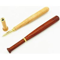 Stylo à bille de luxe personnalisé avec logo, cadeau de bureau créatif, forme de batte originale, en bois naturel, stylo promotionnel multifonctionnel