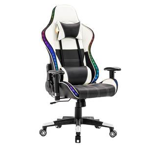 <span class=keywords><strong>Chaise</strong></span> de jeu pivotante pour ordinateur <span class=keywords><strong>Gamer</strong></span> avec logo personnalisé, lumière LED, luxe, cuir PU, <span class=keywords><strong>chaise</strong></span> de jeu de course RGB avec ceinture lumineuse - Product Image 1