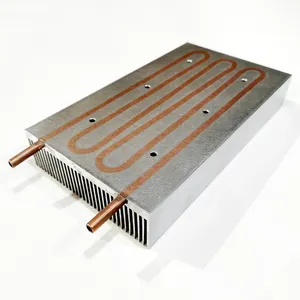 Embedded cooper tubes Water Cold Plate heat sink Water Cooling Heatsink 120(W)*36(H)*210(L)mm