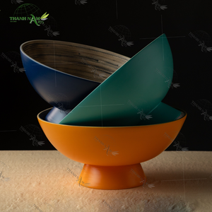 Bandeja de fruta de bambú hilado ecológica de Primera calidad-Vajilla sostenible para el hogar y la cocina, hecha a mano en Vietnam personalizada - Product Image 6