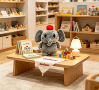 Peluche Éléphant Mignon à Capuche Rouge, Douce et Moelleuse, Idéale pour Cadeau Enfant - Nouvelle Collection à Succès