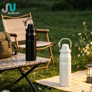Gourde isotherme en acier inoxydable avec couvercle à boucle, double paroi, sans BPA, pour les voyages et les activités <span class=keywords><strong>de</strong></span> plein air - Product Image 1
