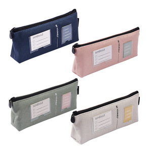 FOSKA pratico <span class=keywords><strong>astuccio</strong></span> 21*3.5*8cm Design con apertura completa di alta qualità materiale tela con chiusura a Zip borsa per il trucco con spazio spazioso - Product Image 1