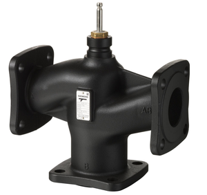 Vanne de régulation de température VXF42.100, Vanne à soupape à trois ports à brides, PN16, DN100, Kvs125/160 M³/h, Débit égal en pourcentage - Product Image 1
