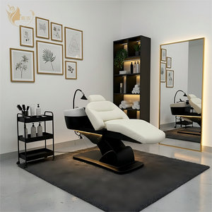 Chaise de salon de coiffure avec massage, vente chaude, lit de shampooing écologique pour spa capillaire, cuir PU confortable, mobilier de salon de beauté - Product Image 1