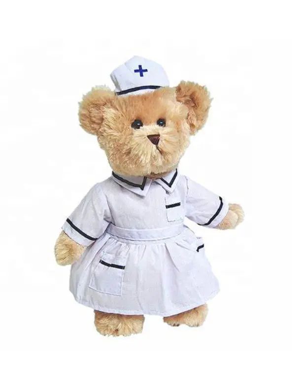 2021ที่กำหนดเองหมอพยาบาลตุ๊กตาหมีตุ๊กตายัดของเล่นเด็กสัตว์